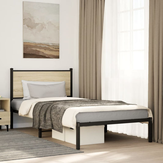 Giroletto senza Materaso in Metallo Rovere Sonoma 100x190 cm