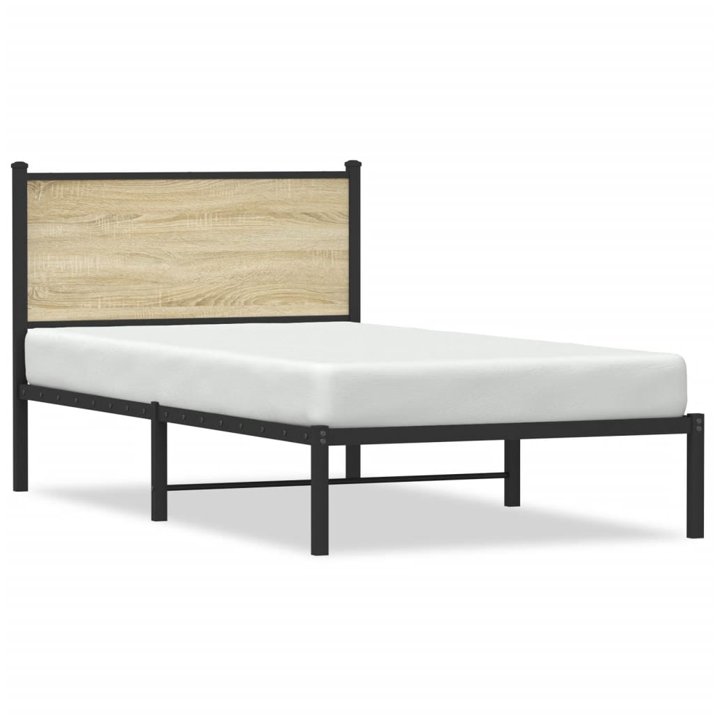 Giroletto senza Materaso in Metallo Rovere Sonoma 107x203 cm | homemem39