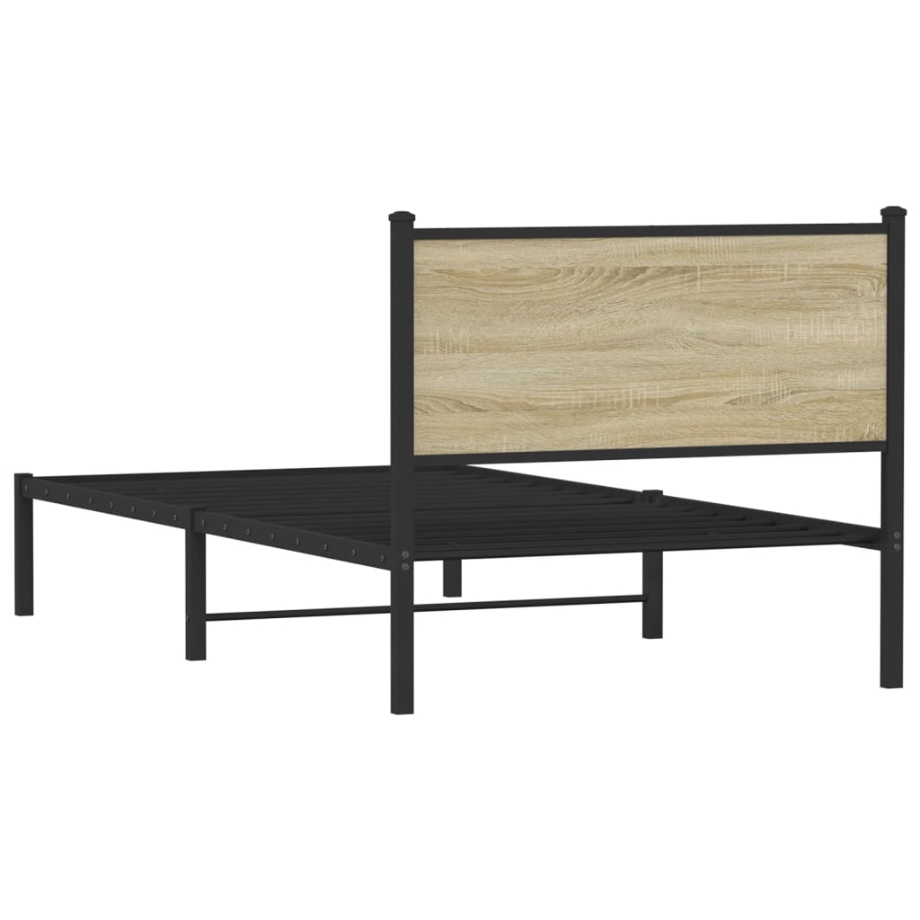 Giroletto senza Materaso in Metallo Rovere Sonoma 107x203 cm | homemem39