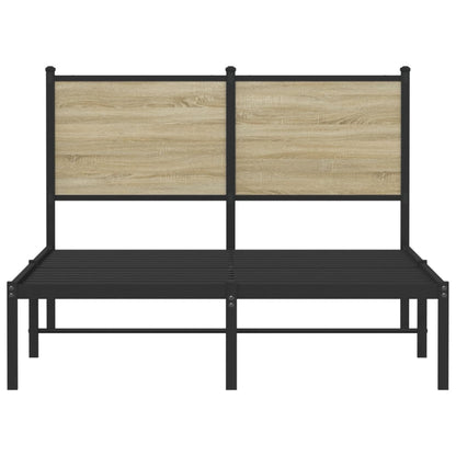 Giroletto senza Materaso in Metallo Rovere Sonoma 120x200 cm | homemem39