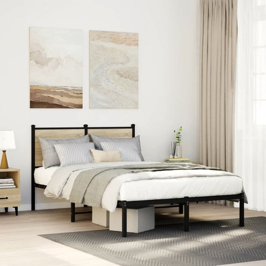 Giroletto senza Materaso in Metallo Rovere Sonoma 120x200 cm | homemem39