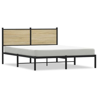 Giroletto senza Materaso in Metallo Rovere Sonoma 140x200 cm