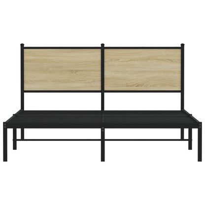 Giroletto senza Materaso in Metallo Rovere Sonoma 140x200 cm - homemem39