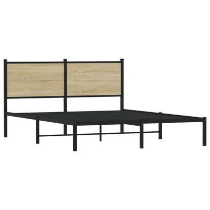 Giroletto senza Materaso in Metallo Rovere Sonoma 150x200 cm