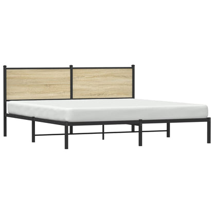 Giroletto senza Materaso in Metallo Rovere Sonoma 160x200 cm