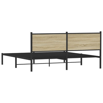 Giroletto senza Materaso in Metallo Rovere Sonoma 160x200 cm