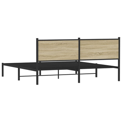 Giroletto senza Materaso in Metallo Rovere Sonoma 183x213 cm