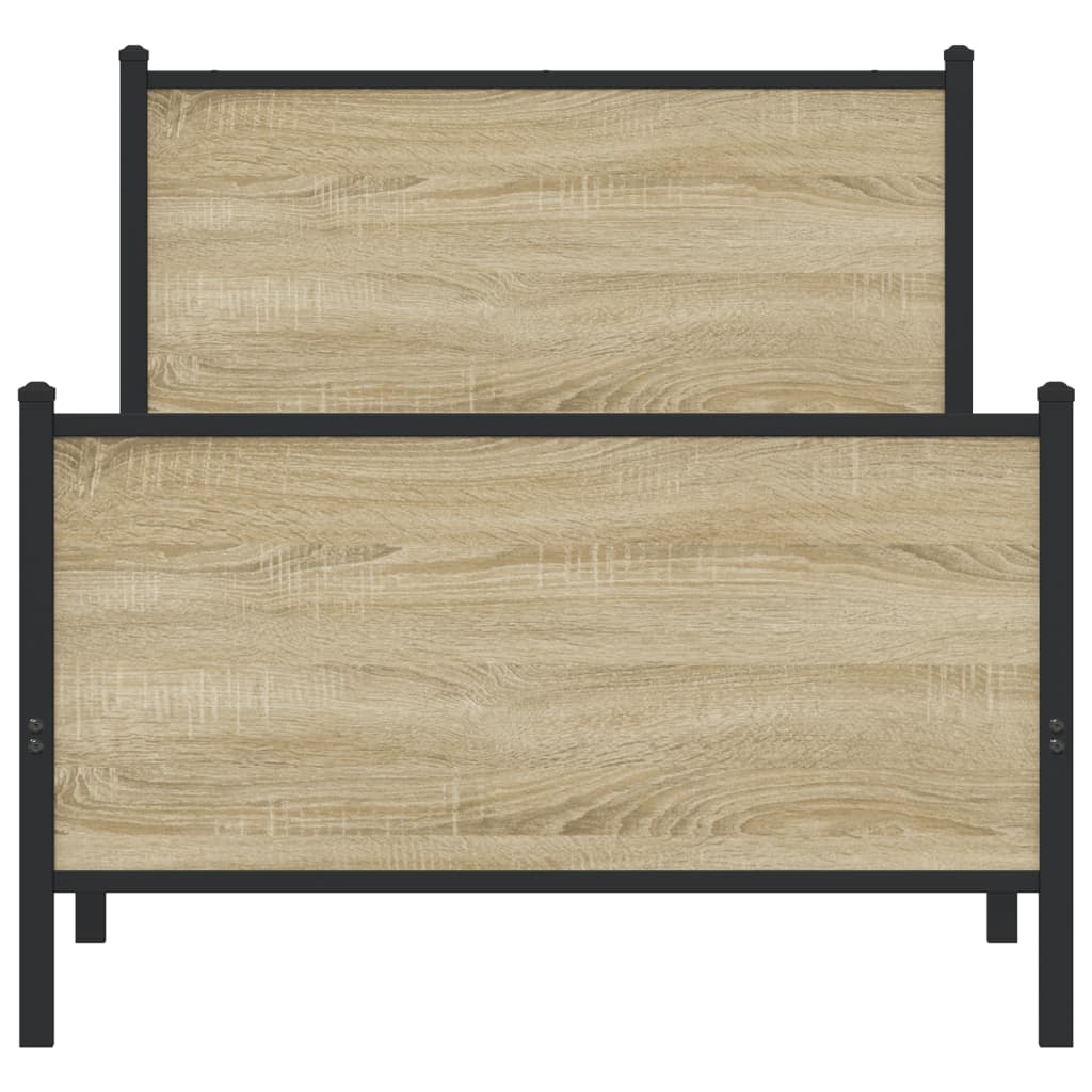 Giroletto senza Materaso in Metallo Rovere Sonoma 75x190 cm - homemem39