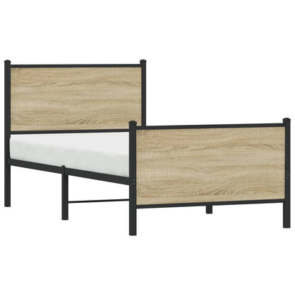 Giroletto senza Materaso in Metallo Rovere Sonoma 80x200 cm