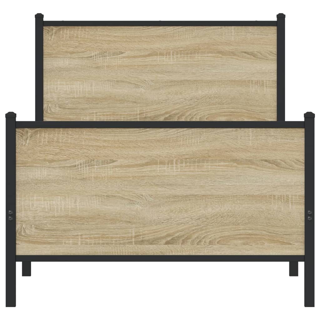 Giroletto senza Materaso in Metallo Rovere Sonoma 80x200 cm | homemem39