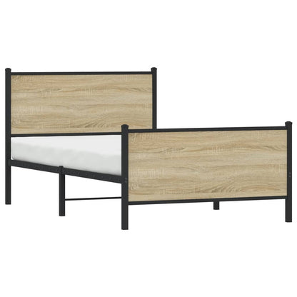 Giroletto senza Materaso in Metallo Rovere Sonoma 100x200 cm