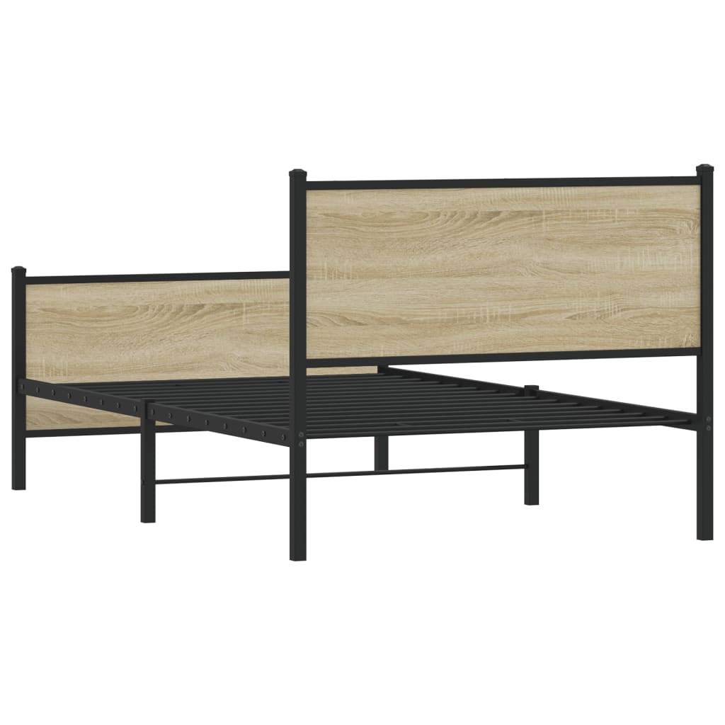 Giroletto senza Materaso in Metallo Rovere Sonoma 100x200 cm | homemem39