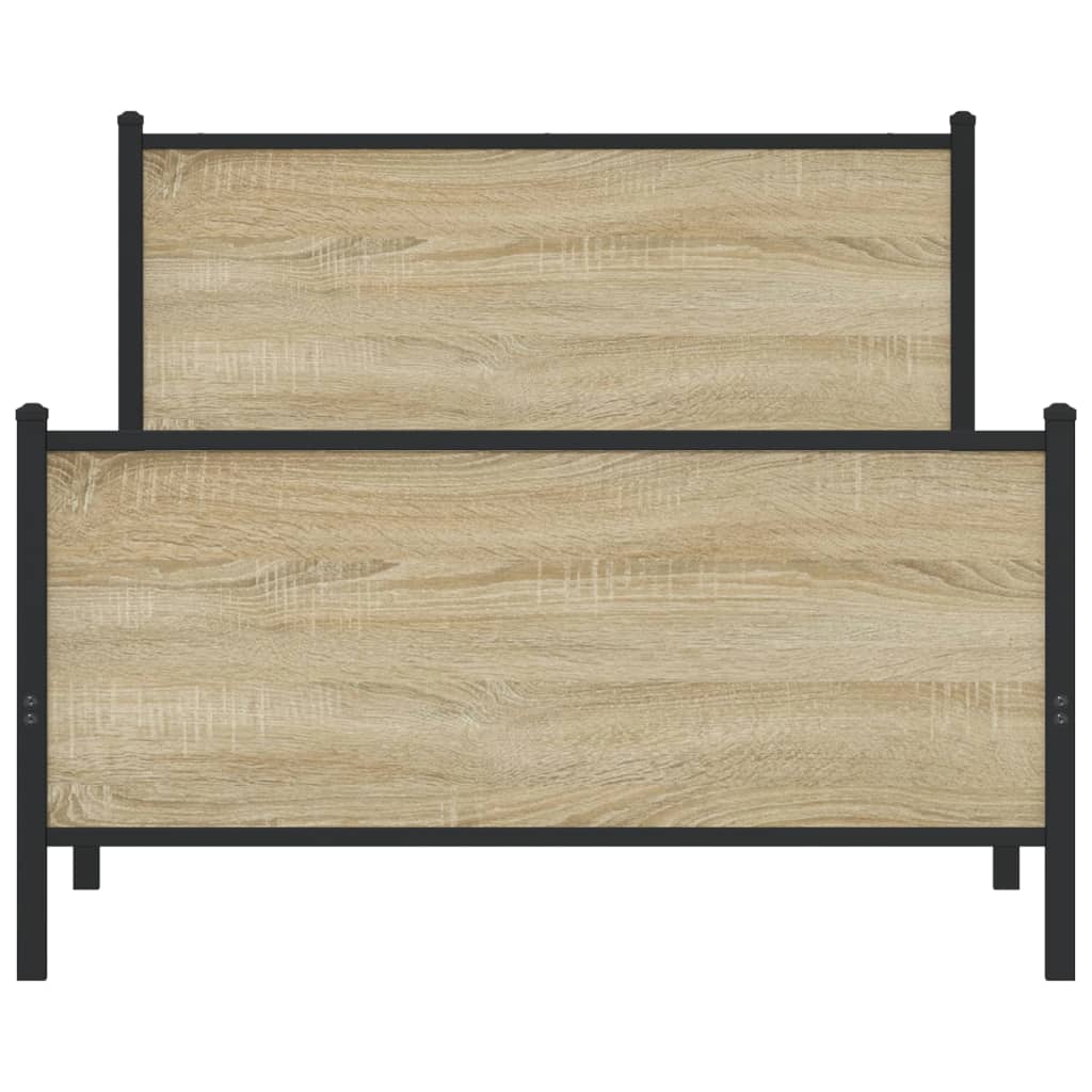 Giroletto senza Materaso in Metallo Rovere Sonoma 107x203 cm - homemem39