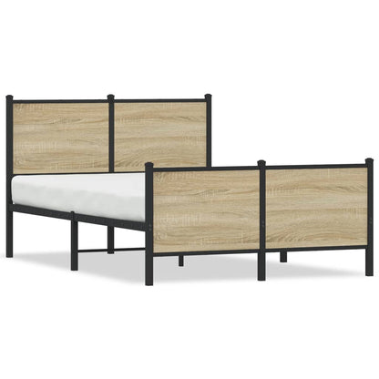 Giroletto senza Materaso in Metallo Rovere Sonoma 120x200 cm | homemem39