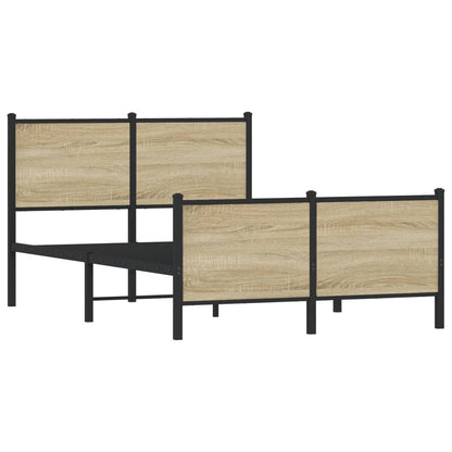 Giroletto senza Materaso in Metallo Rovere Sonoma 120x200 cm | homemem39