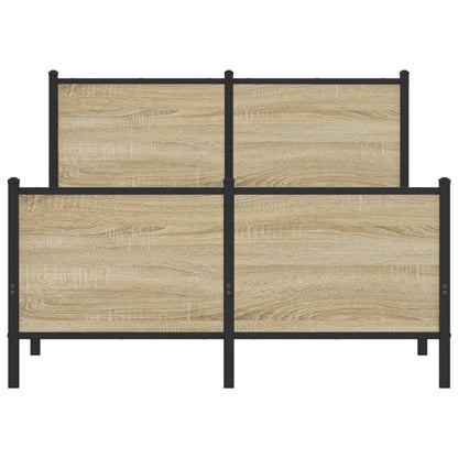 Giroletto senza Materaso in Metallo Rovere Sonoma 120x200 cm | homemem39