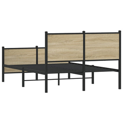 Giroletto senza Materaso in Metallo Rovere Sonoma 120x200 cm | homemem39