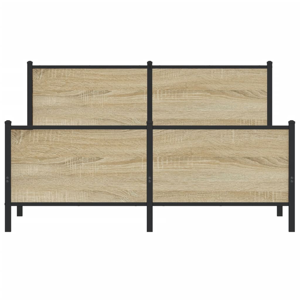 Giroletto senza Materaso in Metallo Rovere Sonoma 137x190 cm - homemem39