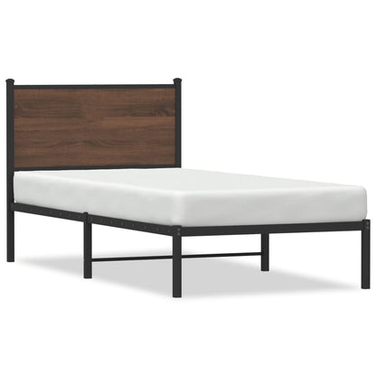 Giroletto senza Materasso in Metallo Rovere Marrone 90x200 cm | homemem39