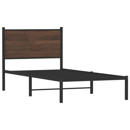 Giroletto senza Materasso in Metallo Rovere Marrone 90x200 cm | homemem39