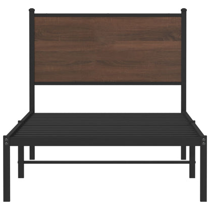 Giroletto senza Materasso in Metallo Rovere Marrone 90x200 cm | homemem39