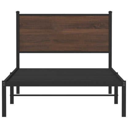 Giroletto senza Materasso in Metallo Rovere Marrone 100x200 cm - homemem39