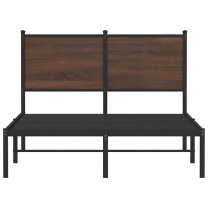 Giroletto senza Materasso in Metallo Rovere Marrone 120x200 cm - homemem39