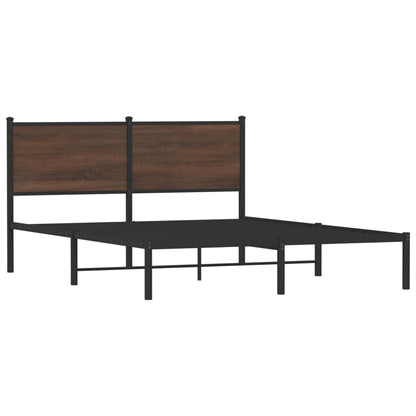 Giroletto senza Materasso in Metallo Rovere Marrone 140x200 cm | homemem39