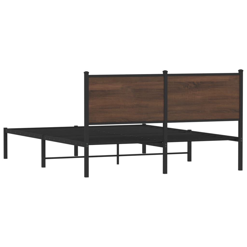 Giroletto senza Materasso in Metallo Rovere Marrone 140x200 cm | homemem39