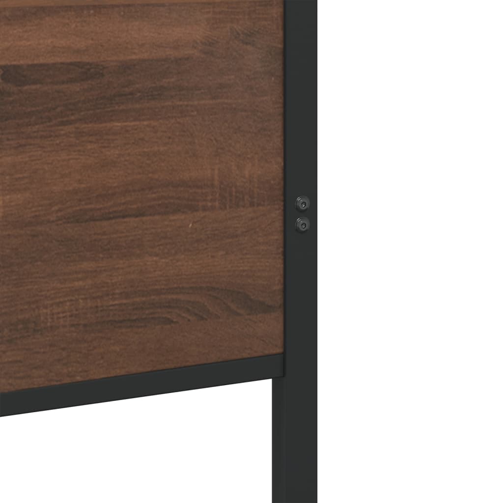 Giroletto senza Materasso in Metallo Rovere Marrone 75x190 cm | homemem39