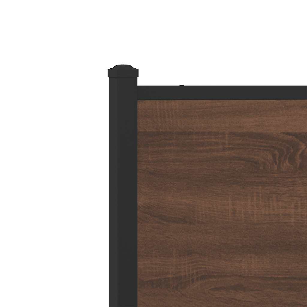 Giroletto senza Materasso in Metallo Rovere Marrone 80x200 cm
