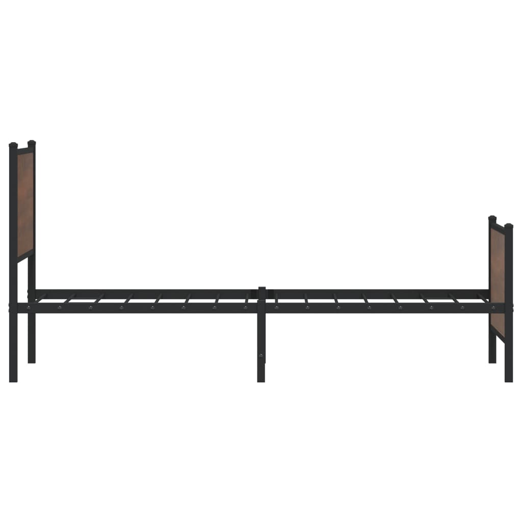 Giroletto senza Materasso in Metallo Rovere Marrone 90x190 cm | homemem39