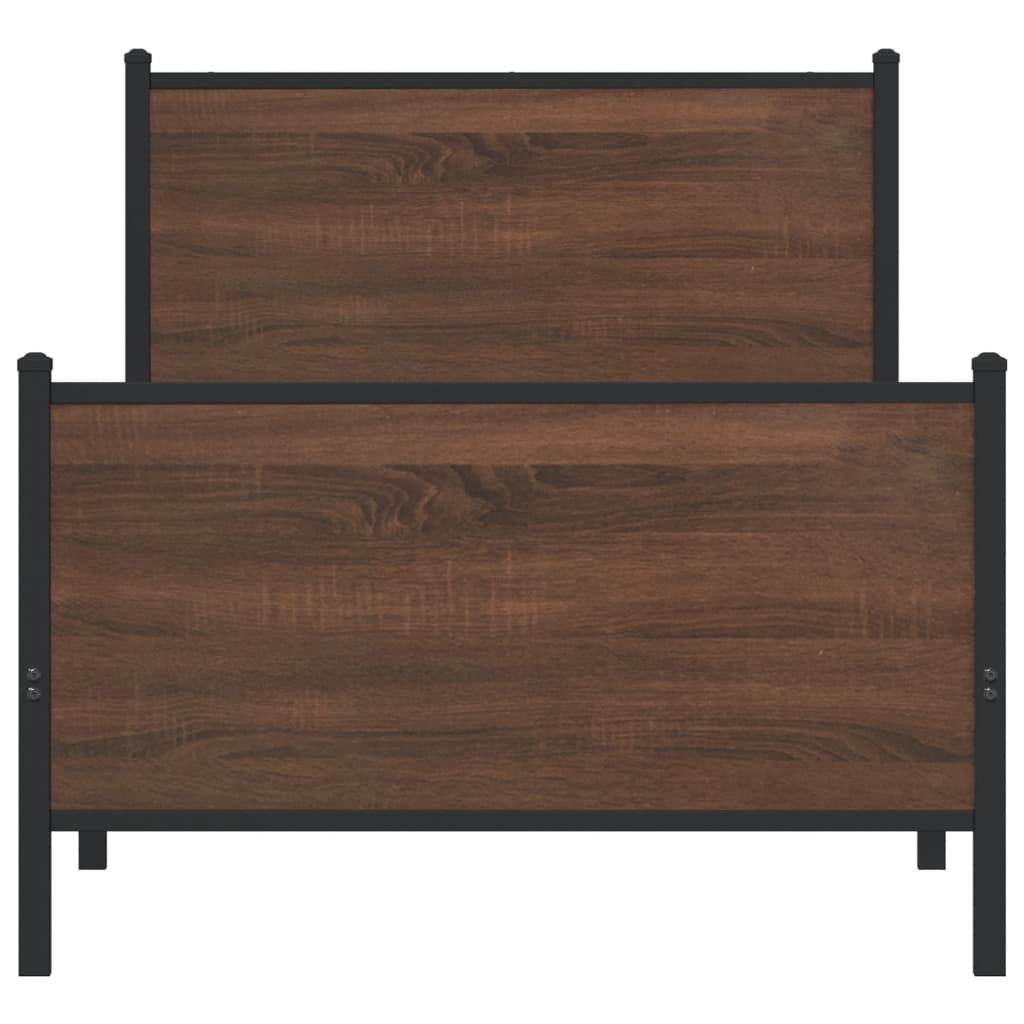 Giroletto senza Materasso in Metallo Rovere Marrone 90x200 cm | homemem39