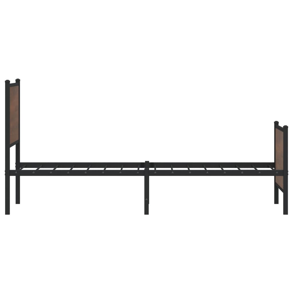 Giroletto senza Materasso in Metallo Rovere Marrone 90x200 cm | homemem39