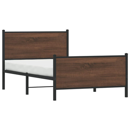 Giroletto senza Materasso in Metallo Rovere Marrone 100x190 cm