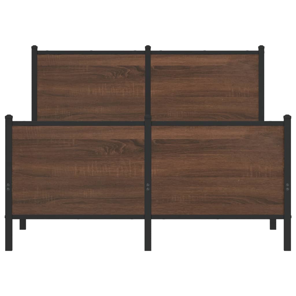 Giroletto senza Materasso in Metallo Rovere Marrone 120x190 cm | homemem39