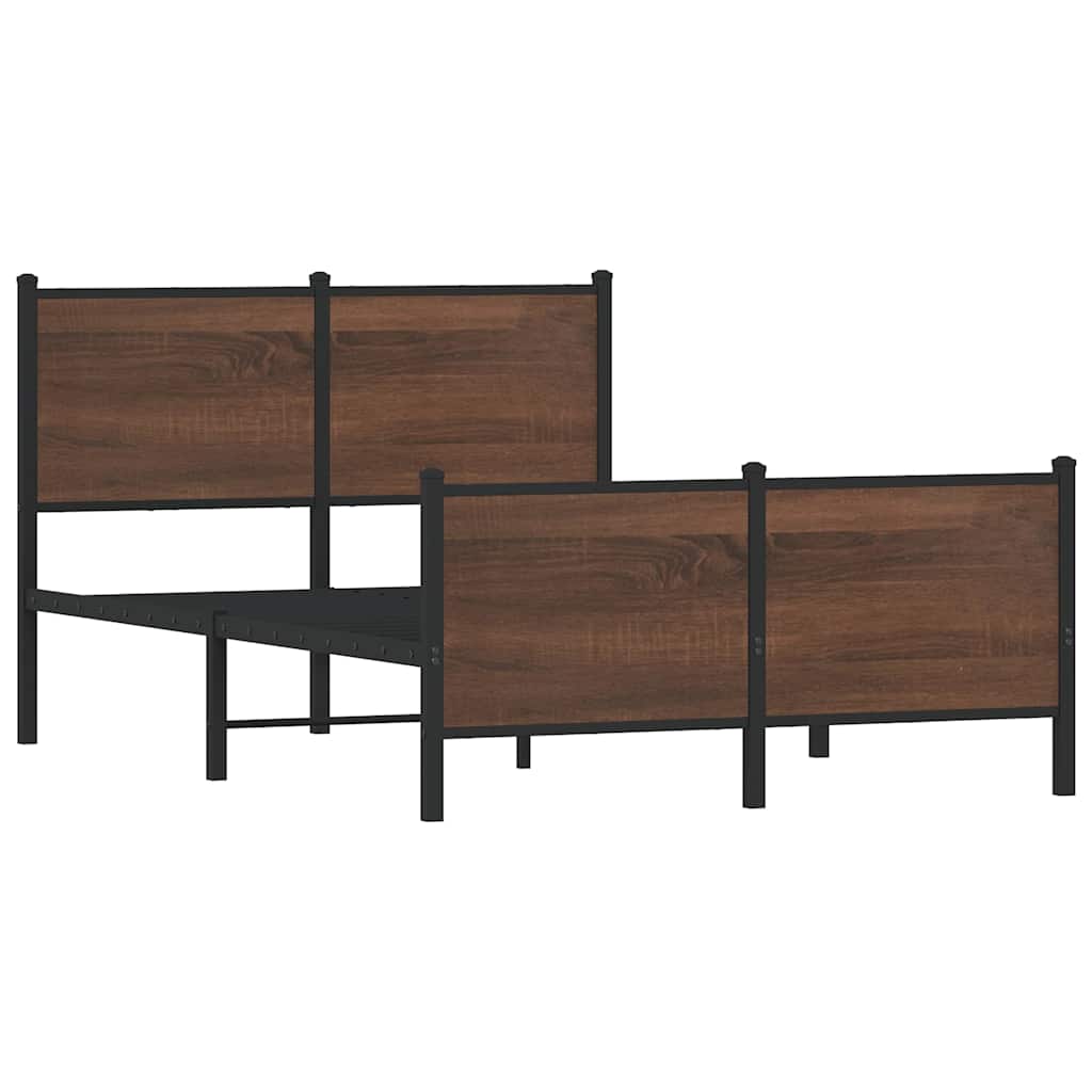 Giroletto senza Materasso in Metallo Rovere Marrone 120x200 cm | homemem39