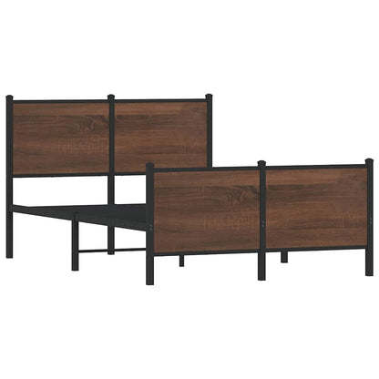 Giroletto senza Materasso in Metallo Rovere Marrone 120x200 cm | homemem39