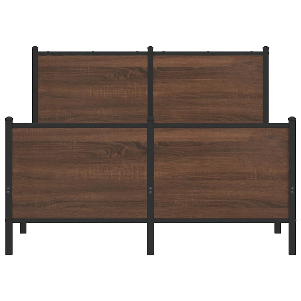 Giroletto senza Materasso in Metallo Rovere Marrone 120x200 cm | homemem39