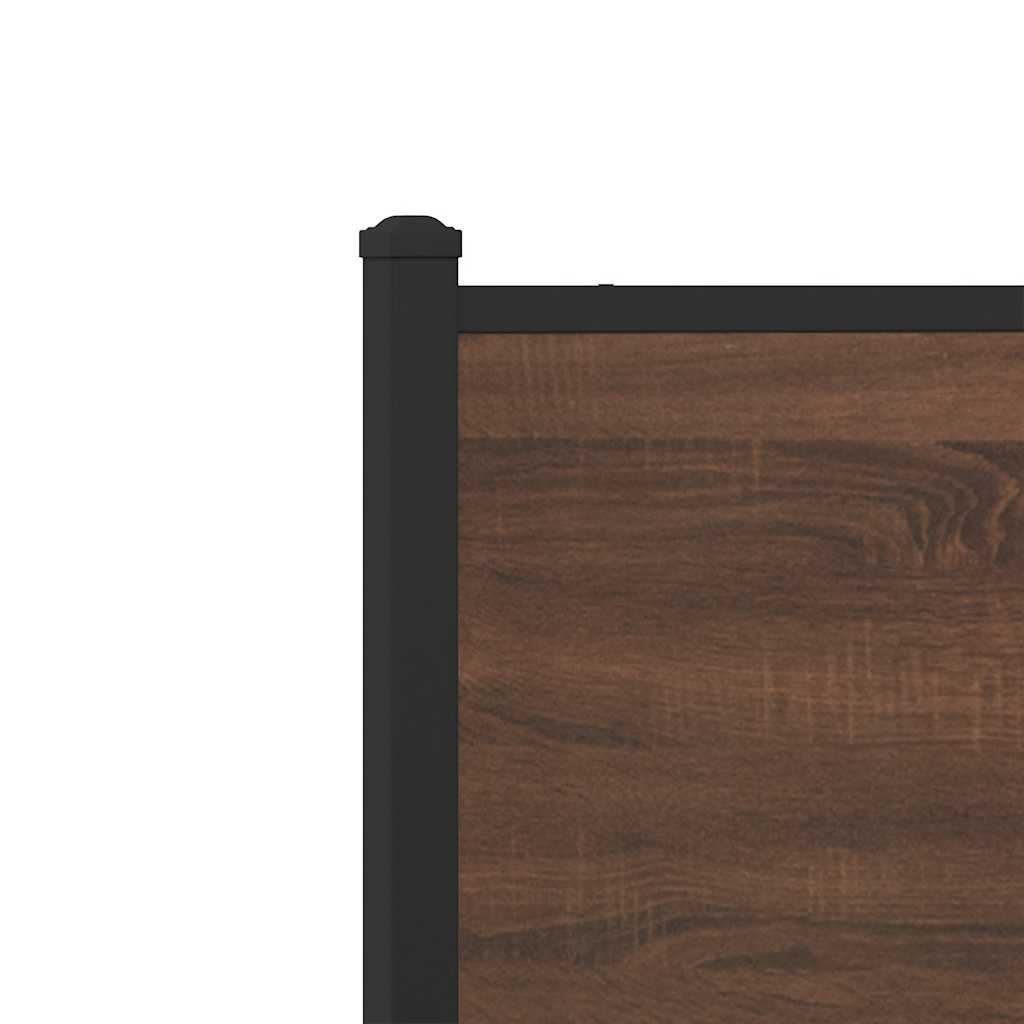 Giroletto senza Materasso in Metallo Rovere Marrone 120x200 cm | homemem39