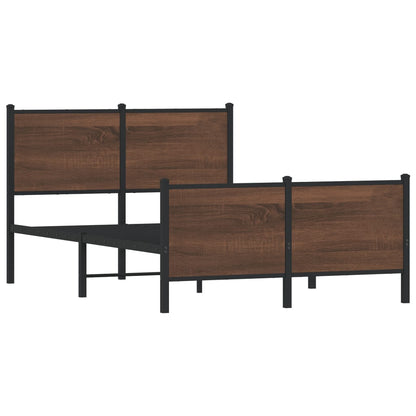 Giroletto senza Materaso in Metallo Rovere Marrone 137x190 cm