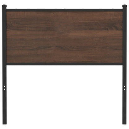 Testiera Rovere Marrone 80 cm in Legno Multistrato e Acciaio