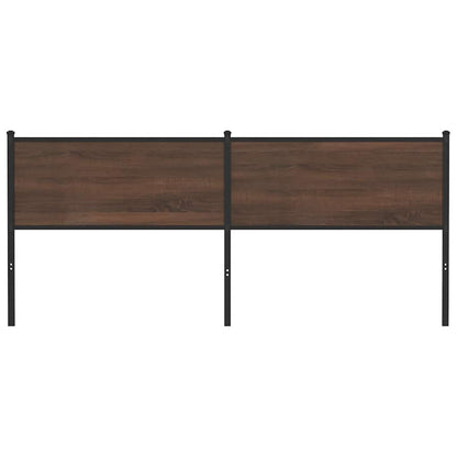Testiera Rovere Marrone 190 cm in Legno Multistrato e Acciaio