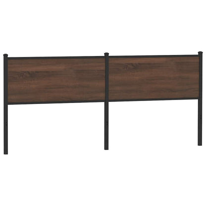 Testiera Rovere Marrone 190 cm in Legno Multistrato e Acciaio