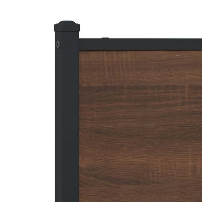 Testiera Rovere Marrone 190 cm in Legno Multistrato e Acciaio