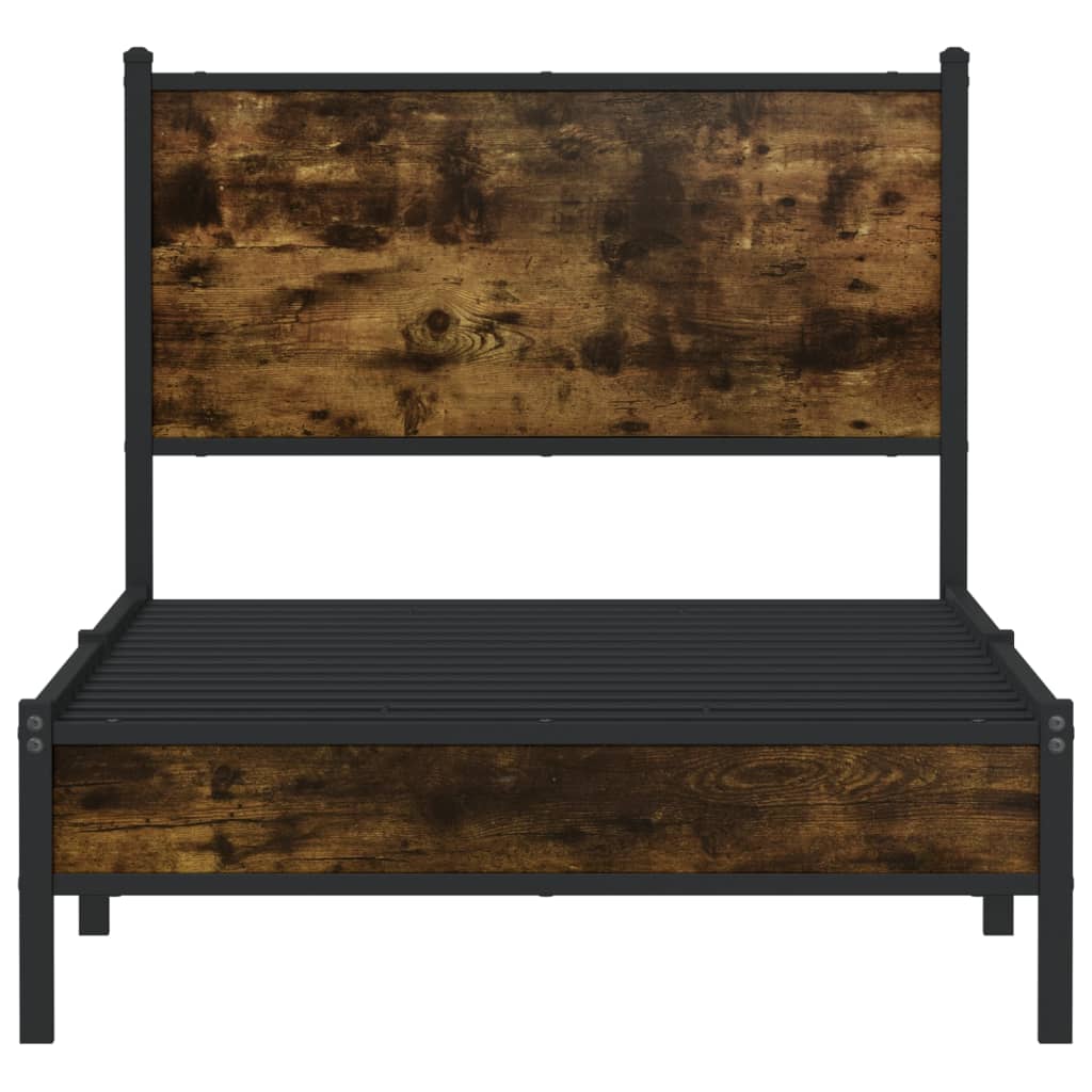 Giroletto senza Materaso in Metallo Rovere Fumo 80x200 cm | homemem39