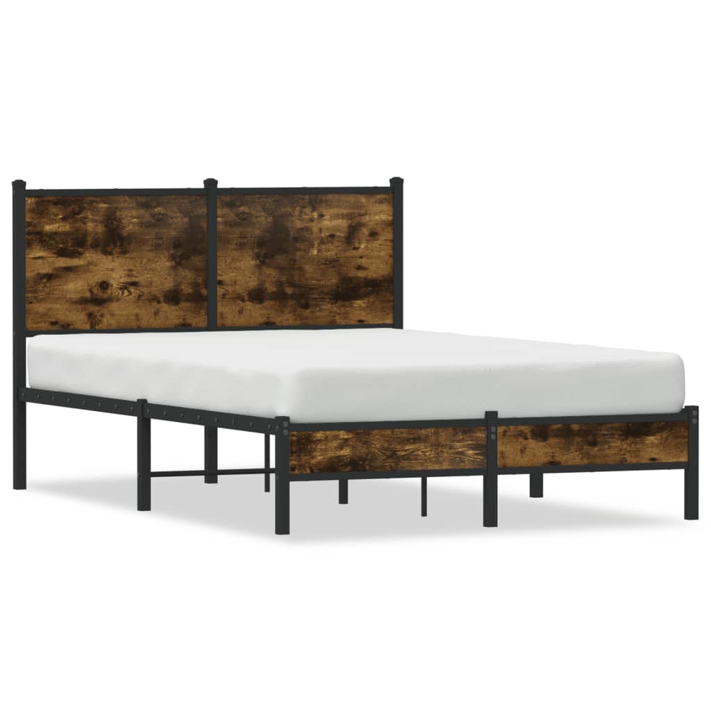 Giroletto senza Materasso in Metallo Rovere Fumo 120x190 cm