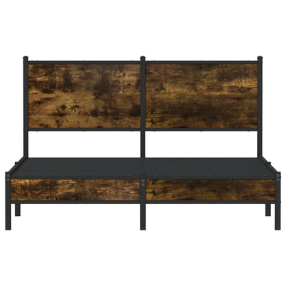Giroletto senza Materaso in Metallo Rovere Fumo 140x190 cm | homemem39