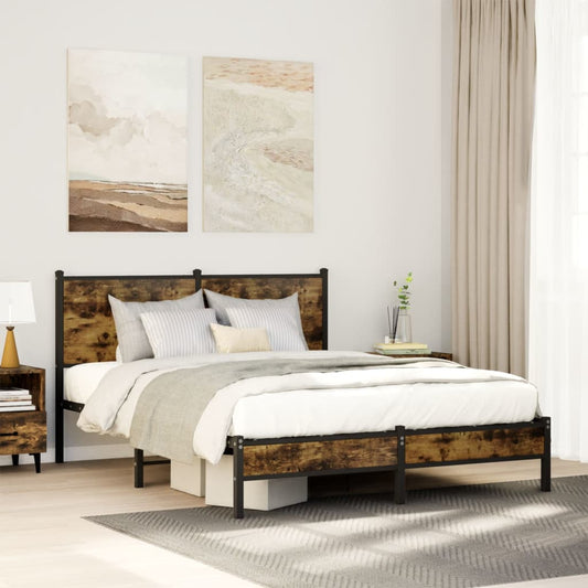 Giroletto senza Materaso in Metallo Rovere Fumo 150x200 cm | homemem39