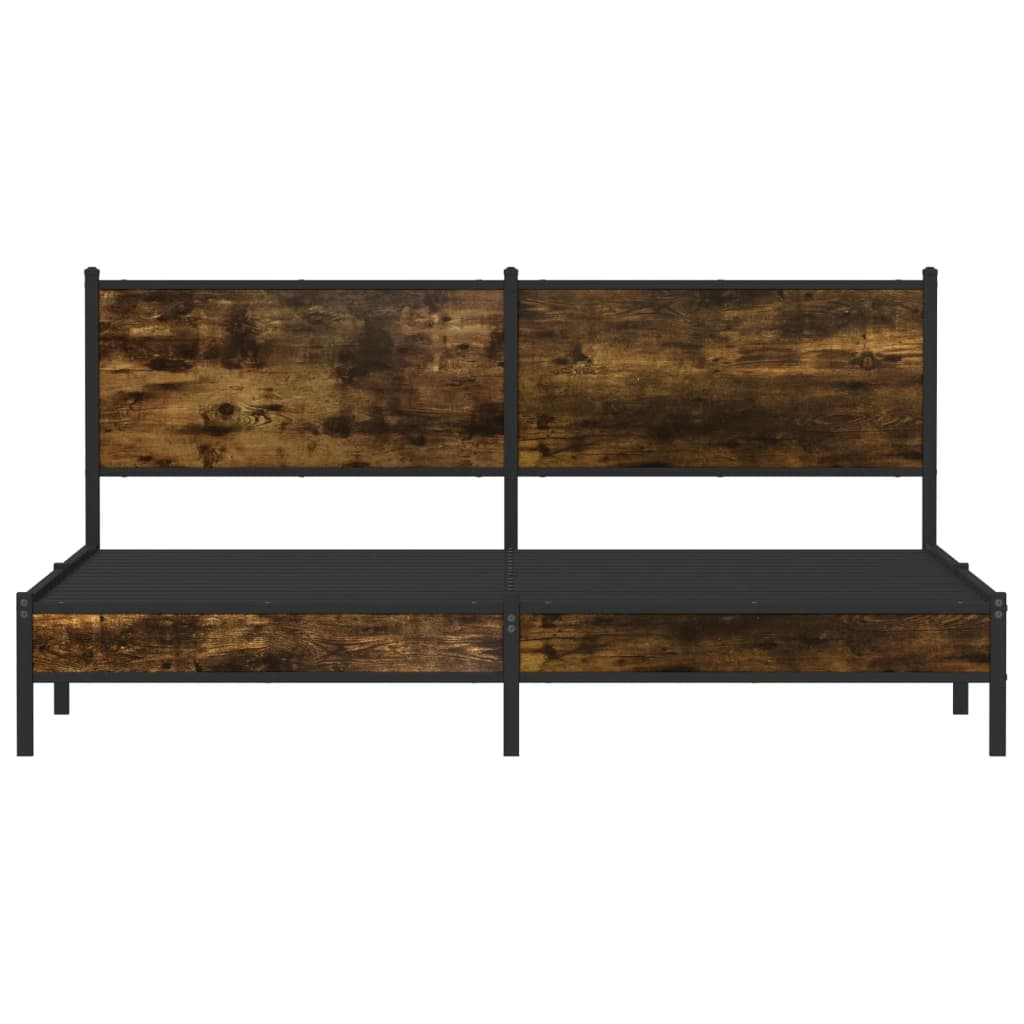 Giroletto senza Materaso in Metallo Rovere Fumo 160x200 cm | homemem39